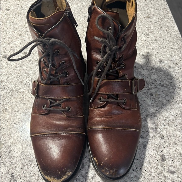 Aldo Other - Aldo Dark Brown Leather Lace-Up Boots size 9.5